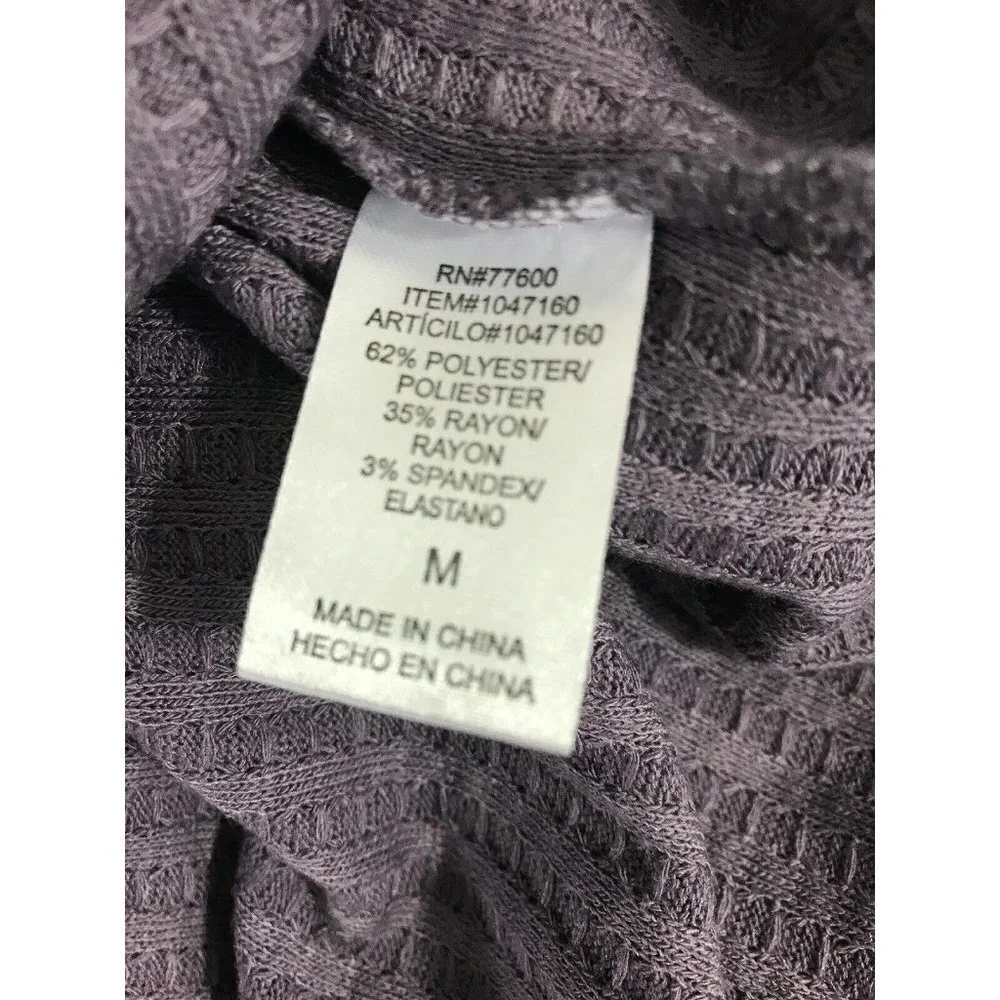 Chaser Top Womens Size M Waffle Knit Long Sleeve P - Picture 8 of 8